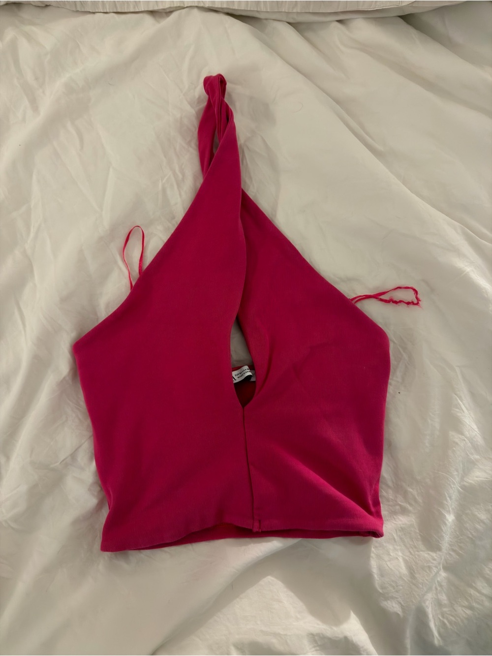 Women’s hot pink Halter Crop Top